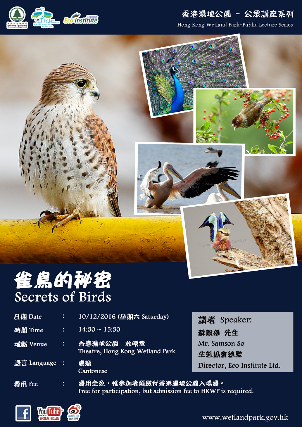 香港濕地公園公眾講座系列 - 雀鳥的秘密