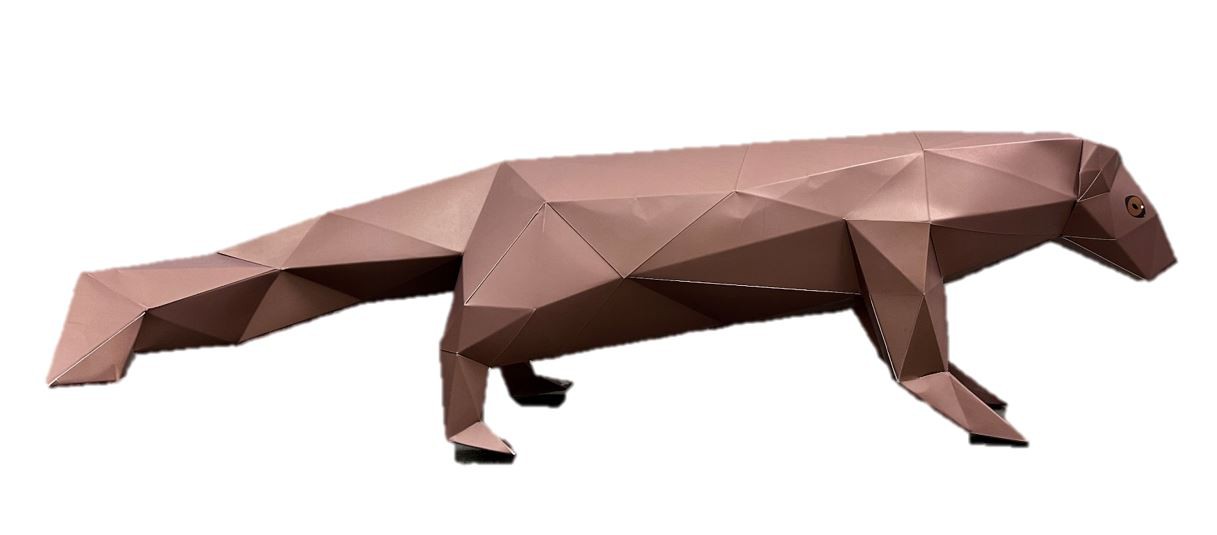 Wetland Geometric Cardboard Model - Small Asian Mongoose